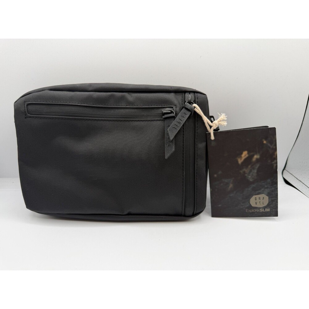 GRAVEL Explorer SLIM Travel Toiletry Bag Black Compact Organizer
